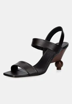 Weekend Max Mara sandale cu toc inalt din piele Wkaaffetto imagine