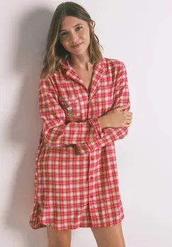 women'secret camasa de noapte din bumbac SNOOPY culoarea rosu, 4442120 imagine