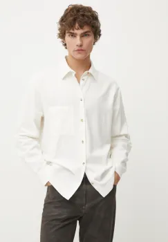 Won Hundred camasa din bumbac barbati, culoarea bej, cu guler clasic, relaxed, 3390-14269 imagine