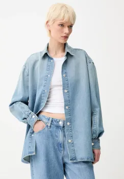 Won Hundred camasa jeans cu guler clasic, relaxed, 3650-15157 imagine