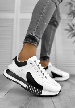 Adidasi barbati albi A100 imagine