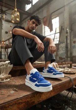 Adidasi barbati casual  albastri Q6 imagine