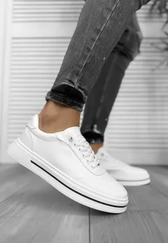 Adidasi barbati casual albi 1665 imagine