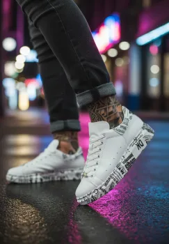 Adidasi barbati casual albi B3623  T53-2 imagine