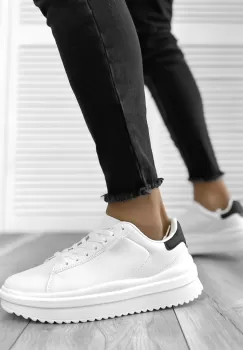 Adidasi barbati casual albi cu negru 069 imagine