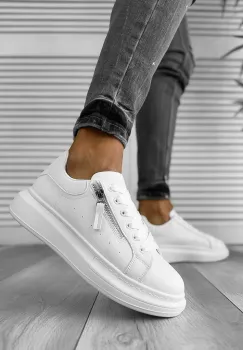 Adidasi barbati casual albi K05 imagine