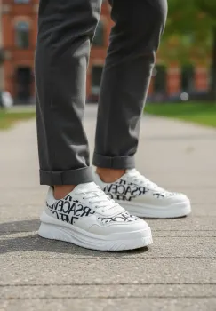 Adidasi barbati casual  albi L76 imagine