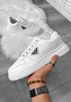 Adidasi barbati casual  albi L89 imagine