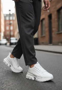 Adidasi barbati casual albi LM052 T2-3 imagine