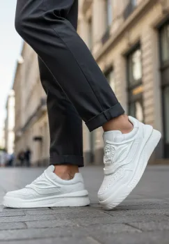 Adidasi barbati casual  albi Q6 imagine