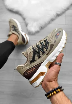 Adidasi barbati casual bej A106 imagine