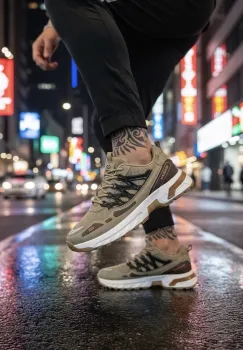 Adidasi barbati casual  bej A106 N9-3 imagine