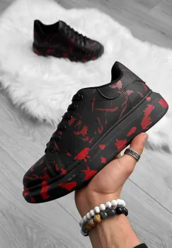 Adidasi barbati casual cu imprimeu rosu 5577 imagine