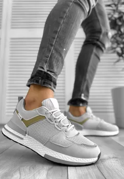 Adidasi barbati casual gri deschis B018 imagine