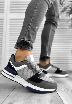 Adidasi barbati casual gri inchis B018 imagine