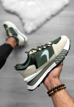 Adidasi barbati casual kaki A105 imagine