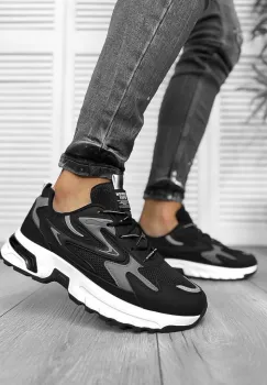 Adidasi barbati casual negri 2568 imagine