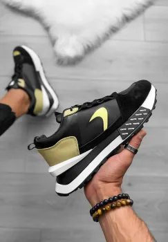 Adidasi barbati casual negri A105 imagine