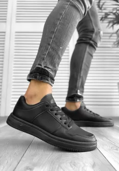 Adidasi barbati casual negri B004 imagine