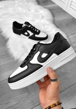 Adidasi barbati casual  negri cu alb A99 imagine