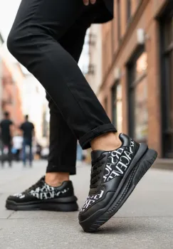 Adidasi barbati casual  negri L76 imagine