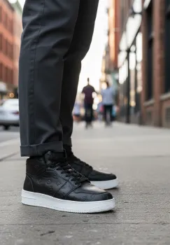 Adidasi barbati casual  negri R926 imagine