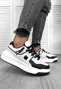 Adidasi barbati casual   VL   albi cu negru 086 imagine