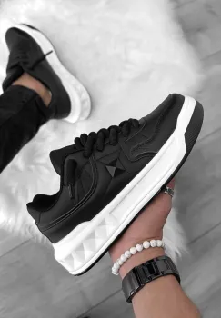 Adidasi barbati casual   VL   negri cu alb 086 imagine