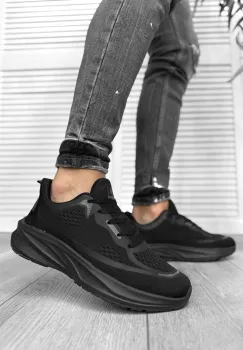 Adidasi barbati  din panza  negri A400 imagine