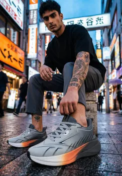 Adidasi barbati sport gri F5 imagine