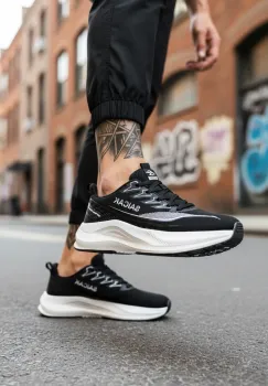 Adidasi barbati sport negri K77 imagine