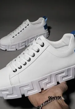 Adidasi barbati VSC Greca albi cu albastru 082 imagine