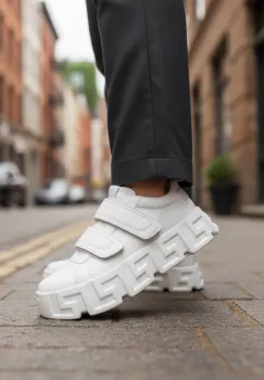 Adidasi barbati VSC Greca albi  cu arici 092  T2-4 imagine