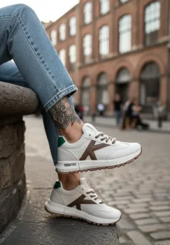 Adidasi dama albi cu maro   casual 70456 imagine