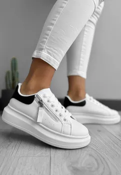 Adidasi dama albi cu negru WCF26 imagine