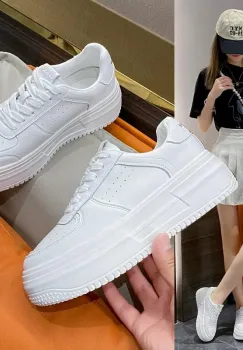 Adidasi dama casual albi A85 imagine