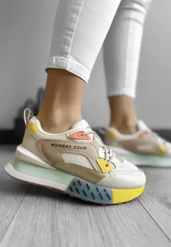 Adidasi dama casual bej CL2312 imagine