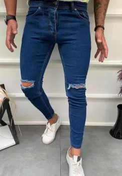 Blugi barbati conici albastri 12297 imagine