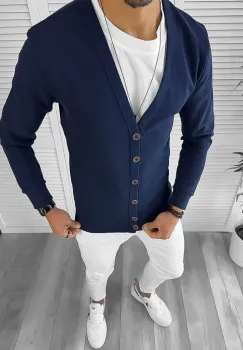 Bluza barbati bleumarin slim fit 12980 imagine