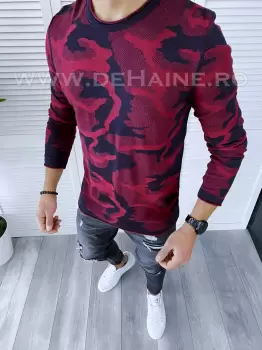 Bluza barbati grena slim fit T3705 1-6 imagine