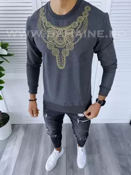 Bluza barbati gri slim fit 2557 I19-2* imagine