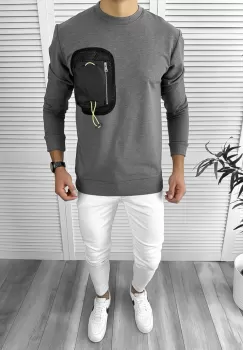 Bluza barbati gri slim fit K205 21-3.1.2 E 65-5 imagine