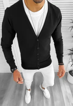 Bluza barbati neagra slim fit 12975 imagine