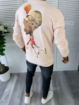 Bluza barbati roz cu imprimeu pe spate K504 I6-1E 110-3 imagine