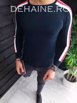 Bluza barbati slim fit bleumarin ZR 3653 Q-4 imagine