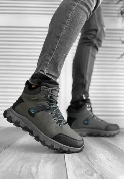 Bocanci barbati imblaniti kaki A75 imagine