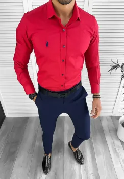 Camasa barbat slim fit rosie DEF13002 imagine