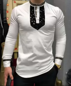 Camasa barbati alba slim fit pentru evenimente B6129 P15-1 imagine