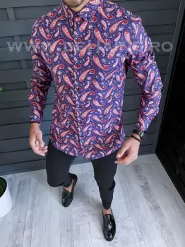 Camasa barbati bleumarin slim fit B1319 13-1.2 imagine