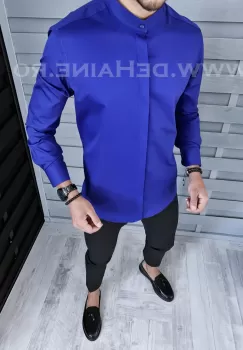 Camasa barbati bleumarin slim fit B1336 3-2 imagine